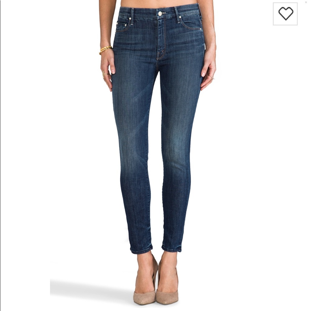 Mother high rise waisted looker 26 skinny jeans